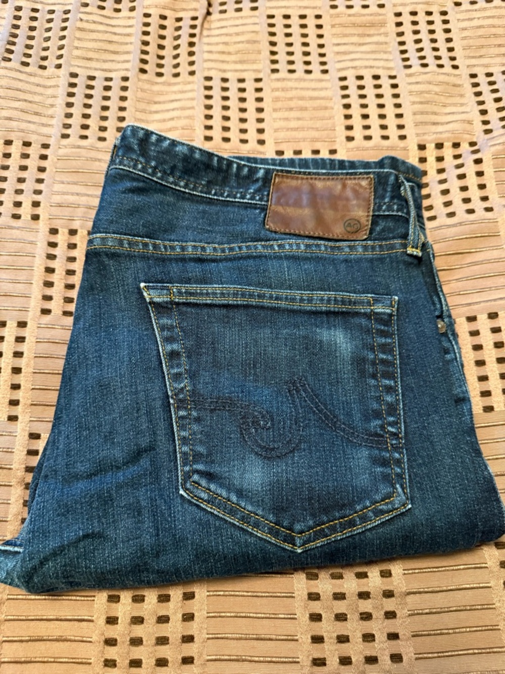 Men's Dark Blue Denim Jeans - Classic Straight Fit